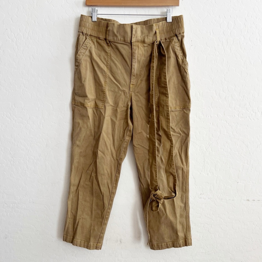 CAbi High-Rise Utility Jeans in Khaki